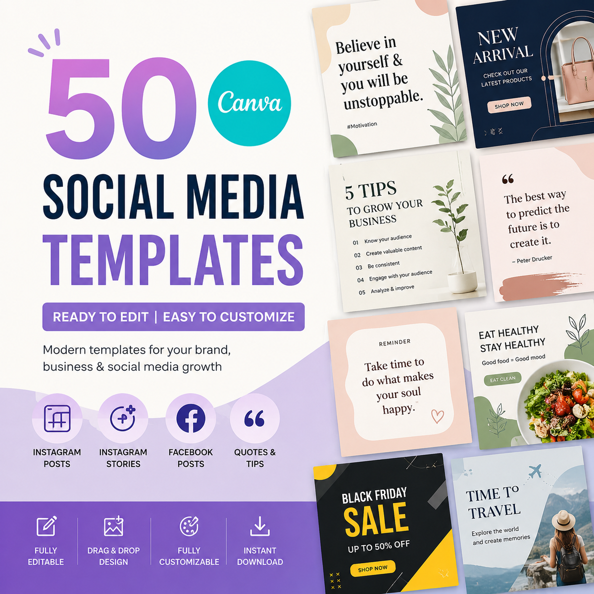50 Social Media Canva Templates