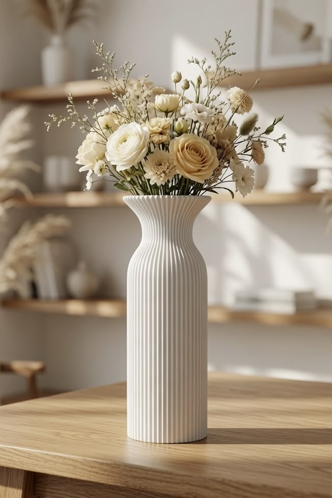 Luna Ribbed Vase